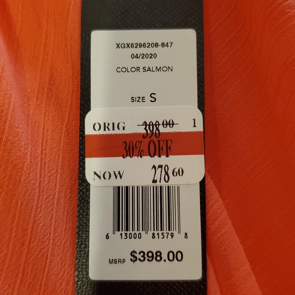 BCBG Max Azria Womens Sleeveless Faux Wrap Ev - Picture 8 of 8